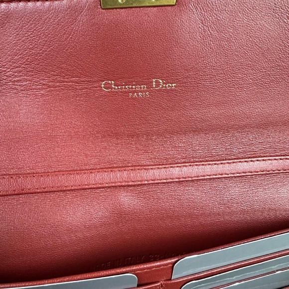 DIOR CANNAGE LAMBSKIN LEATHER FLAP BAG ON CHAIN WOC, YSL CLUTCH, CHANEL WALLET - Picture 13 of 16